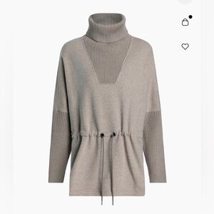 Varley Cavello Longline Turtleneck Sweater Drawstring Waist Size Small NWOT